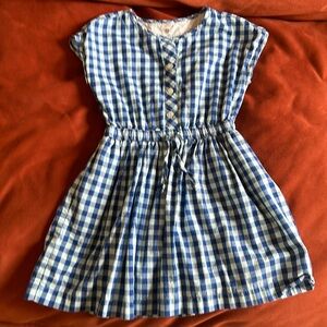 Primary checkered button front dress